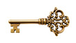 © Matteo - Ornate antique brass skeleton key with intricate scrollwork, isolated on transparent background