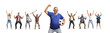 © Ljupco Smokovski - Diverse group of football fans cheering and celebrating