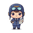 © xoan - Cute cartoon pilot boy in uniform 1.