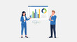 © Kawa - Business meeting, presentation of financial data, growth charts, business analysis, teamwork