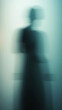 © Farizal - Abstract monochrome portrait of minimalist figure dissolving into fragmented transparent layers with moody cinematic lighting