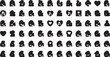© JAHANARA - Large collection of mother and baby silhouette icons for family and maternity design projects with silhouette maternity parenting nurturing collection illustration parenthood maternal
