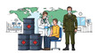 © Mardim - Medical professional vaccinating soldier against biohazard.