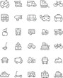 © SAAD - Specialized Transportation and Industrial Vehicle Line Icons - Minimalist Transit Vector Set