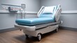 © buraratn - Modern hospital room featuring an empty examination bed with sleek design and clean surfaces, ideal for medical and healthcare-related projects