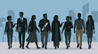 © lahiru - Diverse group of business people walking together in city