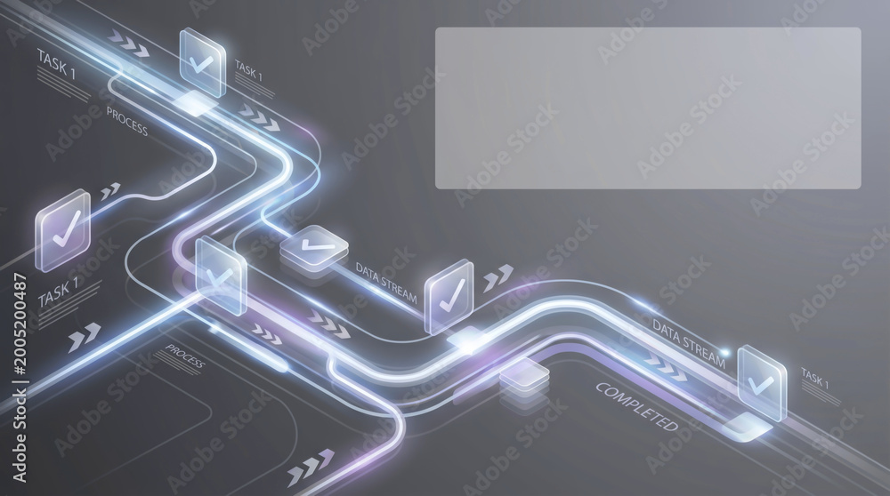 Project management saas corporate productivity tools showing digital ...