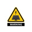 © Ra - Solar panel warning sign symbol.