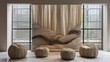 © Kalyarat Mnakla - Elegant Minimalist Setup with Pleated Silk Drapery and Natural Light
