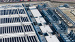 © AmazingAerialAgency - Drone view of hyperscale datacenter in Westpoort, Groningen, featuring big data, AI infrastructure, machine learning, cloud services, and sustainable digital development.