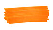 © dirtyfellas - Solid orange marker paint strip with thick ink texture. Vibrant hand drawn artistic element perfect for creative branding, urban streetwear designs, and abstract graphic design backgrounds.