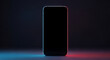 © 121icons - smartphone with glowing edges on dark surface high quality professional detailed