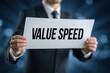 © Prazis Images - Businessman Emphasizing the Importance of Value Speed