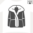 © iconqueen - Fur coat solid icon, luxury Clothing concept. Vector graphics. Elegance in furs, clothes sign and editable stroke, glyph style icon for mobile or web design.