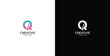 © micky_adb01 - smart bulb tech logo design, creative idea, digital logo technology, initial logo design Q