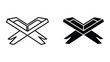 © MDALI - Minimalist crossed quran stand with black and white color scheme