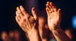 © Lucas - Hands clapping with intense energy close up action scene .applause celebration rhythm and dynamic movement in expressive human interaction moment.