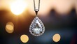 © Tom - an exquisite diamond pendant suspended on a delicate white gold chain radiating with light and luxury