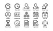 © Cali6ro - Attendance and scheduling icons displayed in grid on white background