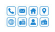 © Md - Business card and contact information flat icon set with phone email address and website vector collection