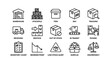 © Cali6ro - Warehouse and inventory icons showing logistics and stock