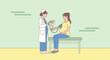 © dirjo - Doctor measures blood pressure of pregnant woman, healthcare checkup, medical examination