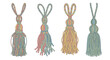 © viera - Decorative Tassels: Pastel Rainbow Colors, Handcrafted, Textile Ornaments