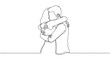 © Untung - Two people hugging each other tightly.