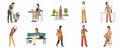 © Khusnul - Flat Design Modern Woman Character Collection Showing Diverse Daily Activities and Hobbies