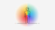 © Aresa - Human figure in front of a colorful spectrum circle, representing diversity and individuality