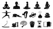© Imsuniyah - Yoga and Meditation Icons, Black and White Line Art for Wellness