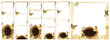 © Visual Graphics - Ornate Golden Photo Booth Strips Templates with Vintage Bird Embellishments and Oval Frames