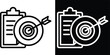 © Endang - goal Two-tone version in black and white background