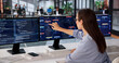 © Andrey Popov - Woman Uses Visual Software, Building Node-based Solutions