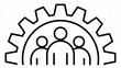 © ali - Teamwork, gear, people icons, business concept, teamwork symbol, gear wheel isolated on Transparent Background