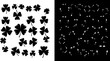 © kukky - Abstract Shamrock Pattern - Black and White St. Patrick's Day Design