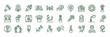 © Psyche - Set of 30 outline icons related to flower. Linear icon collection. Editable stroke. Vector illustration