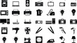 © Sonjoy - Professional Home Appliance and Consumer Electronics Icon Set Featuring Solid Silhouette Designs for E-commerce, Technical Manuals, and Smart Home Graphic DesignsProfessional Home Appliance and Consum