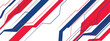 © Trivic - Red and blue sport racing banner for vehicle wrap, jersey, gamer, esport, racing car, rally, and adventure