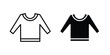 © Warpiya - Sweatshirt icon design. Editable Stroke. Isolated on white background