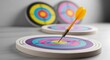 © Amit - Purpose alignment concept with inner motivation and strategic direction symbols, authentic leadership and value-driven decision making, with copy space