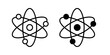 © vector land - Physics icon in outline and solid style. Perfect for science, education, and research apps on white background.