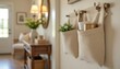 © Roman Artist - Interior hallway with wall organizer and decorative elements.