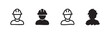 © liubomir118809 - Construction Worker Icon Set, Engineer and Builder Avatars with Hard Hat, Industrial Laborer Symbols