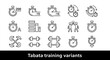 © MstNasima - Black and white tabata training variants icons
