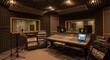 © Ali - Professional recording studio with soundproofing and mixing console for audio production