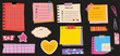 © SahedAhsan - Ripped lined paper strips collection. paper scraps with torn edges. Sticky notes, pages. Vector illustration.
