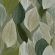 © B-design - Abstract flowing lines forming a seamless organic pattern. Organic pattern featuring delicate lines creating a smooth leaf-like texture in earthy colors
