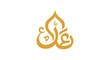 © Dido - Gold Arabic Calligraphy Art on White Background Vector
