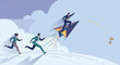 © Asem - Business Leader Launching on Paper Plane Rocket, Innovation and Competitive Advantage